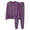 Purple, variant on CHUOU Women's Solid Color Tracksuit Casual Loose Fit Velvet Lined Thickened Round Neck Long Sleeve Two Piece Set Features: