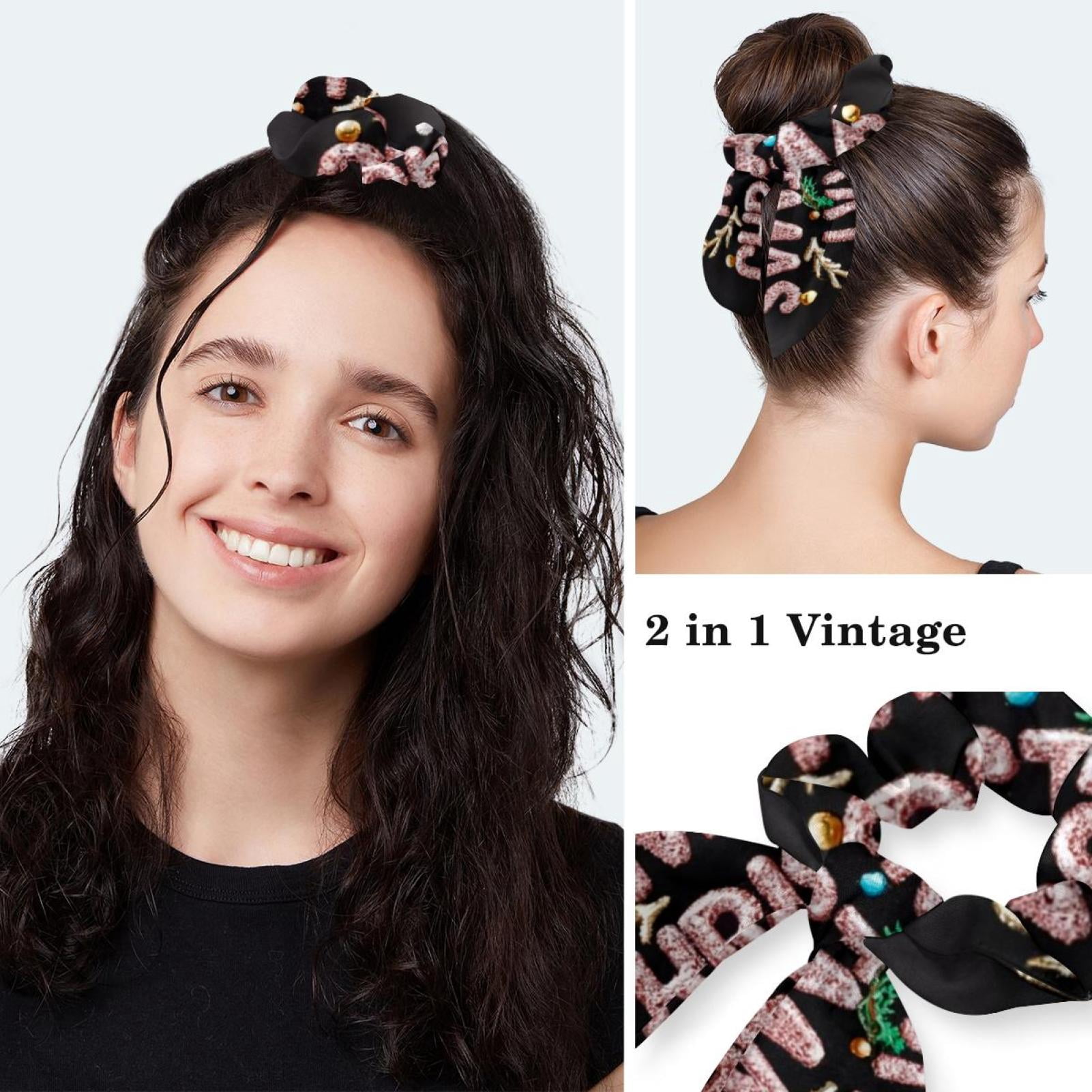 Surgical Cap with Buttons & Bow Hair Scrunchy for Long Hair - Polyester Working Caps Bouffant Surgical Cap with Bow Jamaica | Ubuy main image 3