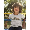 thumbnail image 2 of Cute Baby Sloth Sleeping T-Shirt Toddler -Image by Shutterstock,  3 Toddler, 2 of 4