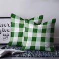 thumbnail image 2 of Green White Buffalo Check 26x26 Pillow Covers Set of 2, Farmhouse Plaid Modern Geometric Throw Pillow Covers Decorative Couch Cushion Case, Microfiber Square Pillowcases for Bedroom Car Living Room, 2 of 7