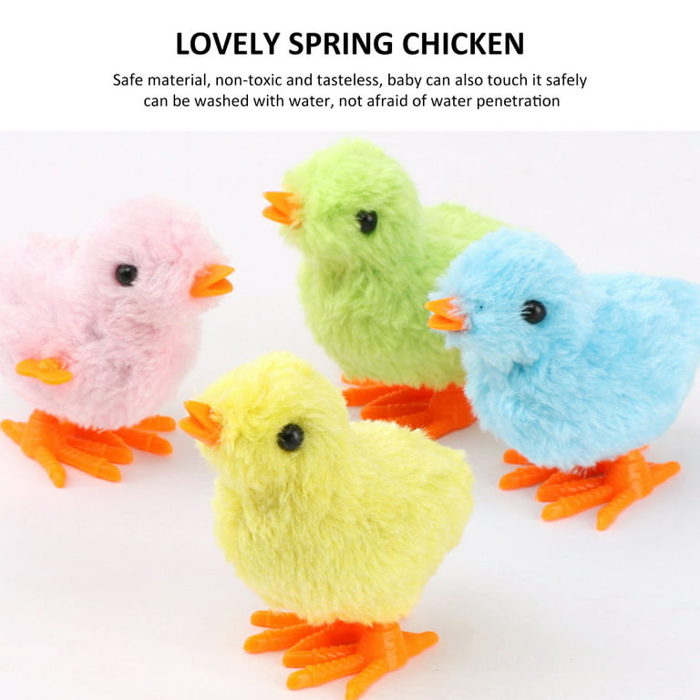 Wind Up Chick Toy Novelty Chicken Windup Toy Fluffy Chicken Easter Basket  Stocking Stuffers Reusable Clockwork Learning Educational Toys for 2 to 14
