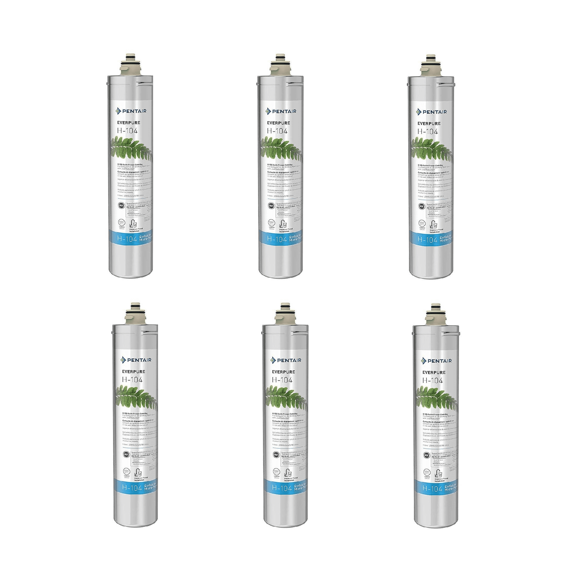 EV9612-11 Everpure H-104 Water Filter Replacement Cartridge Pack of 4