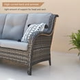 thumbnail image 5 of Parkwell Pocassy 6 Pieces Outdoor Wicker Conversation Sofa Set, Gray, 5 of 5