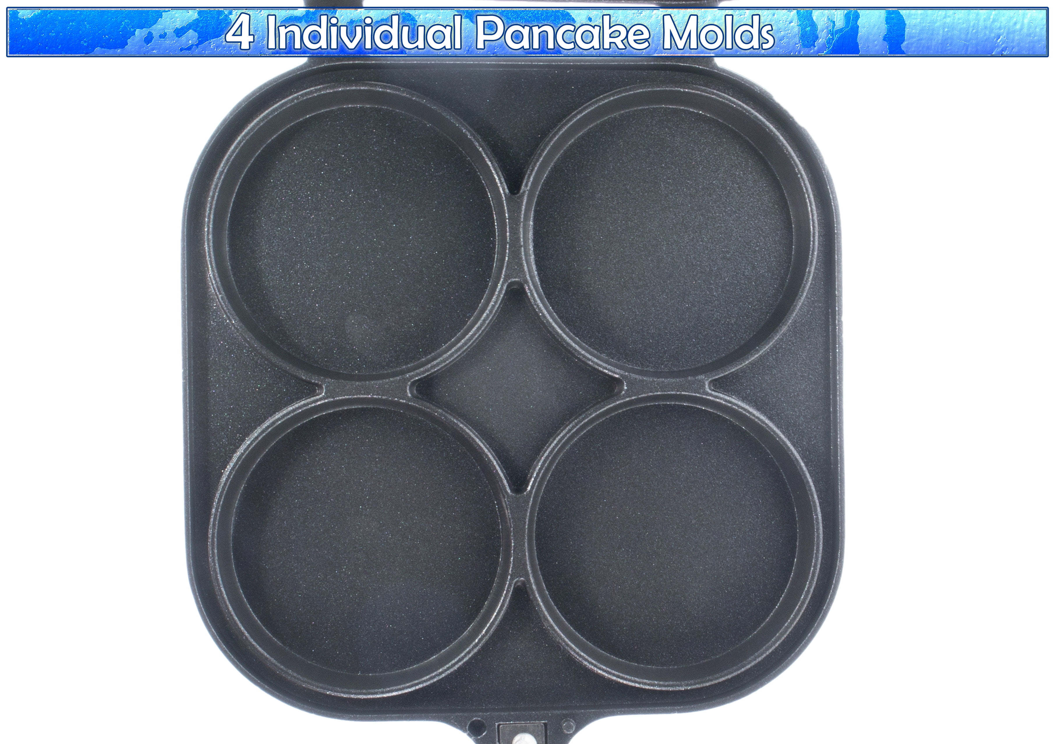 5 STAR SUPER DEALS Pancake Pan Maker Nonstick Double Sided w/ 4 Small  Decorative Mold Designs for Perfect Eggs, French Toast, Omelette, Flip  Jack, and