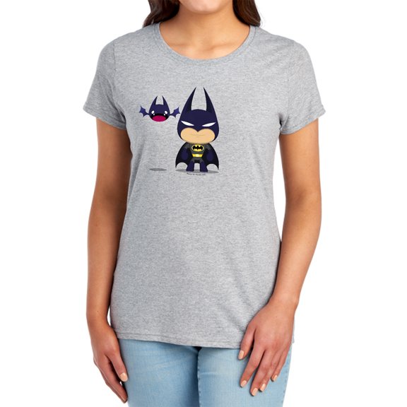 Batman Cute Batman Women's T Shirt, Athletic Heather, Medium
