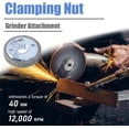 thumbnail image 2 of AVEKI Rapide Desserrer l'Écrou pour Meuleuse d'Angle, 5/8"-11 Angle Meuleuse Verrouillage Écrou Pièces de Rechange Bride de Serrage Rapide Angle de Plaque de Pression Meuleuse Fixation Accessoire 0601M, 2 of 8