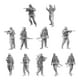 thumbnail image 4 of Kit de 11 piezas de modelos de alemanes a escala 1/64, figuras de personas en miniatura, juego de juguetes de resina únicos para aficionados,, 4 of 9