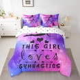 thumbnail image 2 of Feelyou Gymnastics Teen Bedding Comforter Set 7 Pieces, Dreamy Starry Sky Full Bedding Set, 2 of 8