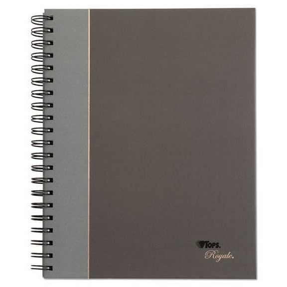 "Royale Wirebound Business Notebooks, 1 Subject, Medium/college Rule, Black/gray Cover, 10.5 X 8, 96 Sheets | Bundle of 2 Each"