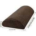 thumbnail image 5 of Recliner Leg Rest Cushion Sofa Footrest Pillow With Cover Half Moon Bolster Pillow Anti-Fatigue Footrest Support Pillow For Sleeping On Back Alleviating Pain-Brown, 5 of 9
