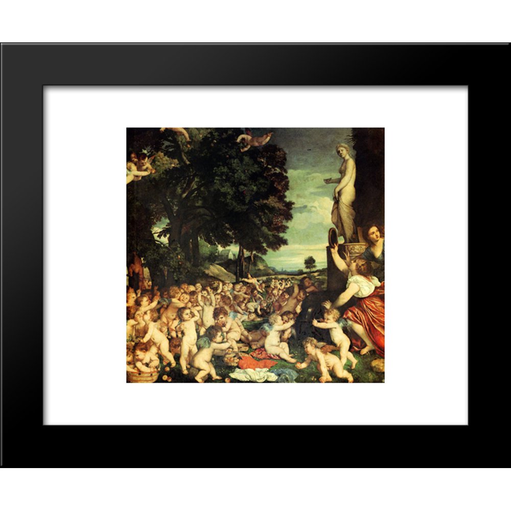 The Worship of Venus 20x24 Framed Art Print by Titian - Walmart.com ...