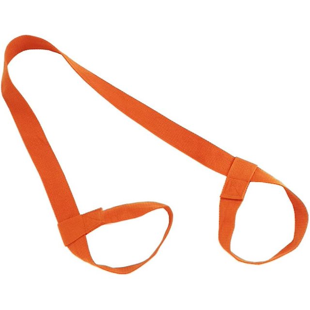 Soporte para esterilla de yoga, correa elástica ajustable, correa para el hombro, suministros de fitness, color naranja