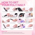 thumbnail image 4 of Modelones Poly Nail Gel Kit, 6 Colors Poly Extension Gel Clear Pink White with 48W Nail Lamp 3D Nail Charms Builder Slip Solution Complete Toe Nail Kit Supplies for Starter, 4 of 9