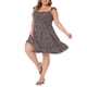 thumbnail image 4 of Vestidos midi de talla grande Agnes Orinda para mujeres con escote corazón, volantes y mangas de capucha, vestido de verano floral negro 4X, 4 of 6