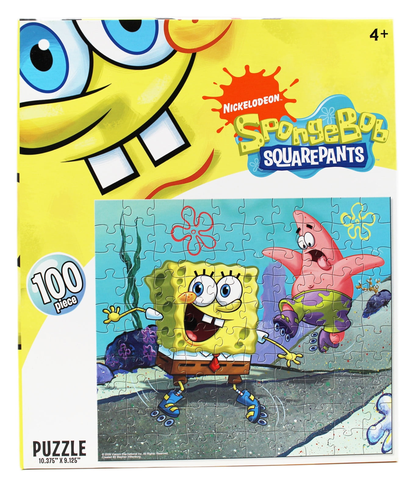 Spongebob Squarepants Rollerblading Patrick and Spongebob Puzzle (100pc