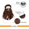 thumbnail image 4 of SandT Collection Fake Beard and Mustache Costume with Sunglasses for Adult Unisex - Green, 4 of 5