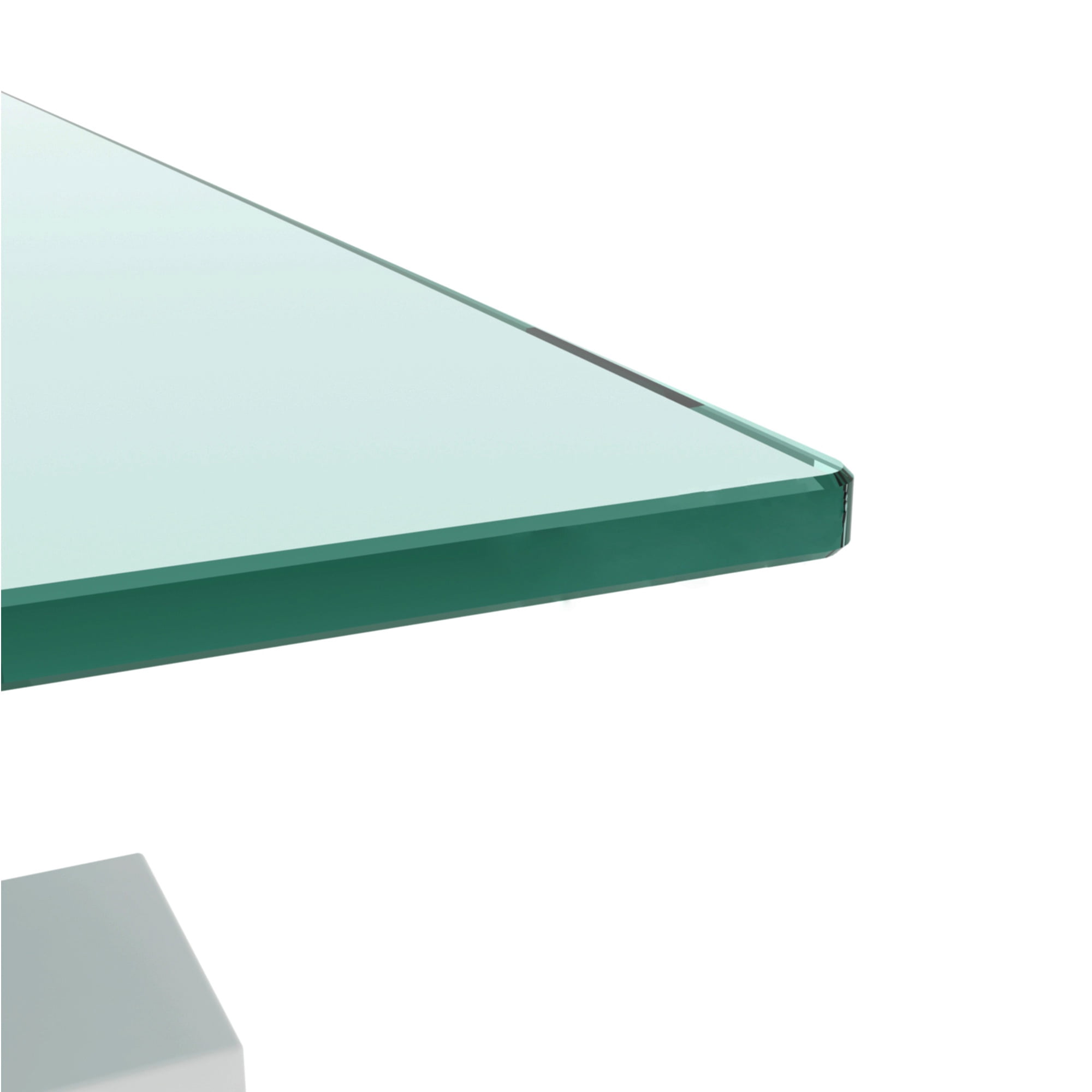 Glass Coffee Table with Lower Shelf, SEGMART Clear Rectangle Glass Coffee Table, Modern Coffee Table with Metal Legs, Rectangle Center Table Sofa Table Home Furniture for Living Room