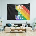 thumbnail image 2 of FREEAMG Love Is Love Pride Month Tapestries Wall Hanging Bedding Tapestry Aesthetic Tapestries for Bedroom Living Room Dorm Home Wall Decor 90" x 60" Horizontal, 2 of 7