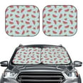 thumbnail image 2 of Xecao Watermelon for Foldable Car Sun Shades (2-Pack) offer sun protection with an easy-fold design for convenient windshield shading., 2 of 7