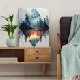 thumbnail image 5 of UXIEQU Geometric Mountain Forest Reflection Canvas Wall Art Print 15.75x11.81 Inches, 5 of 8