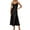 Black, variant on Oplxuo Summer Satin Spaghetti Strap Cowl Neck Backless Midi Dresses for Women Elegant Tie Low Back Ruched Cocktail Dress