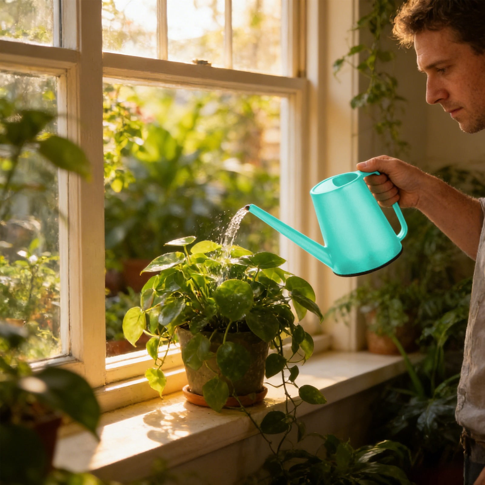 Lunxisen 4 Pcs Watering Can For Home Gardening Enthusiasts Long Spout Planter Care Indoor Outdoor Plant Watering Tool