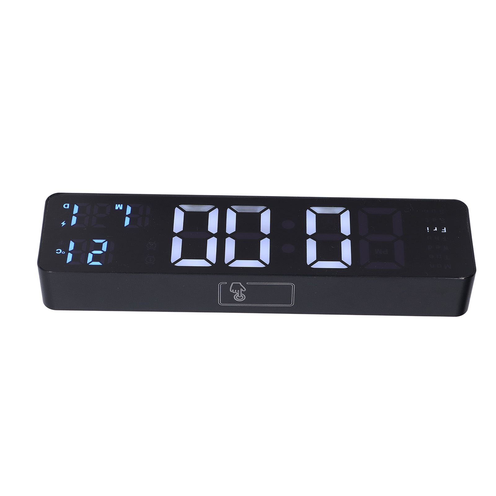 Fugacal Alarm Clock,Alarm Clock Simple Black LED Screen Digital Mirror