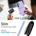 thumbnail image 4 of Samsung Galaxy S24 Ultra with Card Holder - Wallet Phone Case Galaxy S24 Ultra Hold 1-2 Cards for Women Men - Protective Soft Silicone Card Case for Samsung Galaxy S24 Ultra Purple, 4 of 14