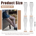 thumbnail image 3 of 5 Pairs Fishnet Tights for Women - High Waisted Thigh High Stockings, Hollow Mesh Pantyhose, Black Nylon Fishnets for Party Date Night, 3 of 6