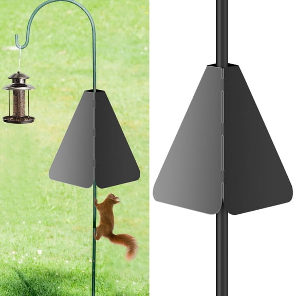 Lingsida Squirrel Baffle with Dual Defense, Squirrel Proof for Bird Feeder Pole Outside, Outside Pole Mount Bird House Guard for Outdoor Shepherd Hook