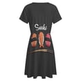 thumbnail image 5 of Sushi House 1 Dress Summer Street Style Dresses Female Short Sleeve Printed Sundress, 5 of 7