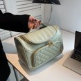 thumbnail image 5 of Bolsa de maquillaje de viaje, bolsa de maquillaje, caja de organización de maquillaje, bolsa de mujer abierta de par en par con tapa superior grande, 5 of 5