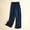 Navy, variant on Kmdttou Women Loose Fitting High Waisted Linen Wide Leg Long Pants Appear Slim And Color Pants