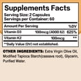 thumbnail image 4 of Vitamina D3 + K2: promueve la absorción de calcio para fortalecer los huesos, las articulaciones, la piel, el sistema inmunológico, la visión y la salud cardíaca - 120 s, 4 of 5