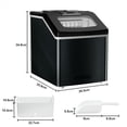 thumbnail image 6 of FOOING Ice Maker 40 lb Freestanding Countertop Ice Machine Squares Ice Cube Maker (Black), 6 of 11