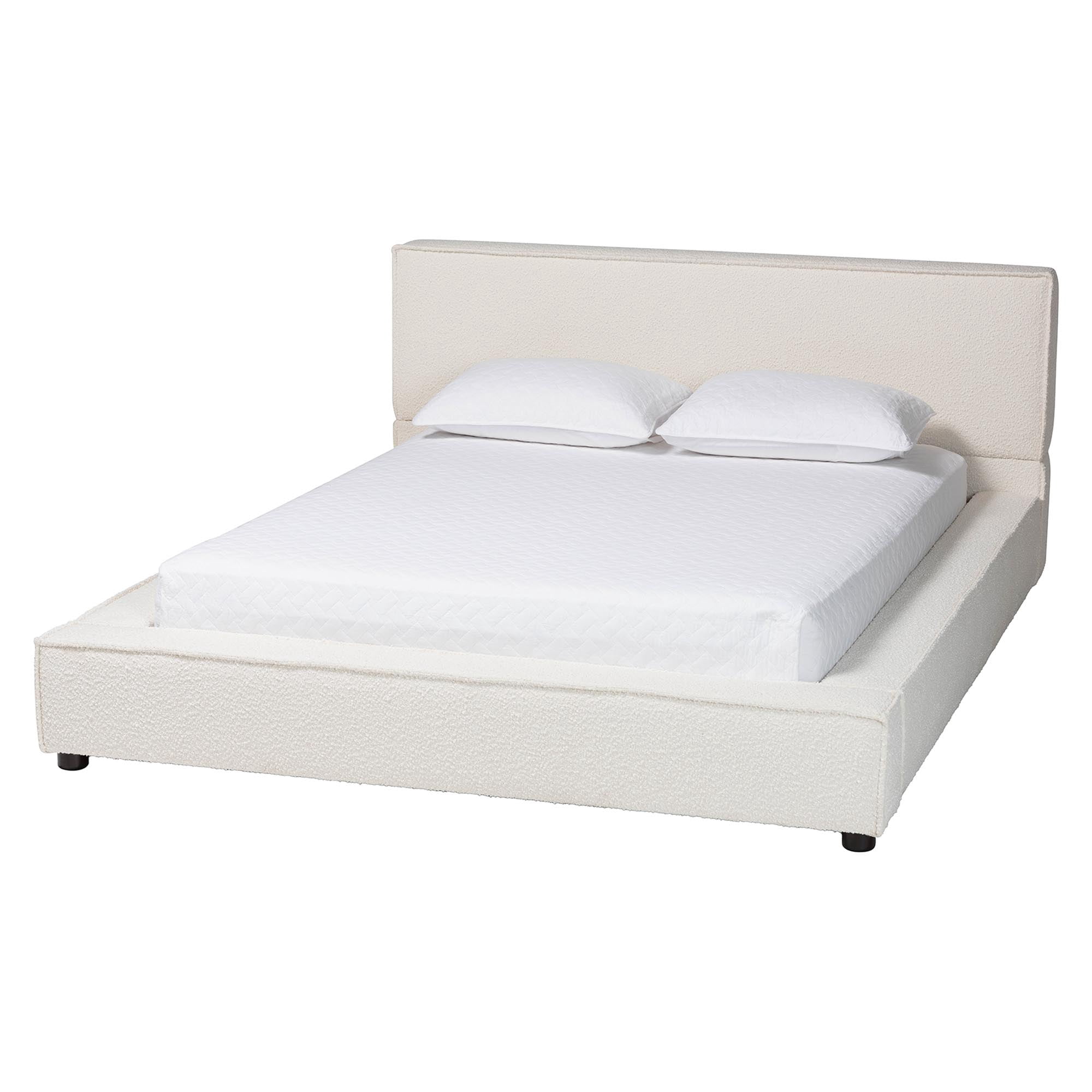 Baxton Studio Bardia Modern Platform Bed, Queen, Cream