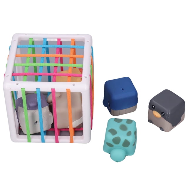 Contenedores sensoriales, contenedores sensoriales para bebés, bloques de colores para bebés, juguetes con formas para bebés creados con maestría