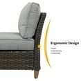 thumbnail image 3 of Grand Patio Outdoor Furniture, Patio Wicker Armless Single Sofa Couch Chair, Gray, 3 of 7