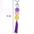 thumbnail image 2 of Porte-clés Pompon Fait Main Boho Pompon Charme Sac à Main Charme pour Femmes, 2 of 10