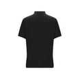 thumbnail image 5 of HomeDM Women's Button Down V Neck Short Sleeve Shirts Solid Color Work Office Casual Tops - Black/XL, 5 of 8