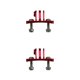thumbnail image 1 of Inteprter Cámara deportiva Paracaidismo Casco Soporte de montaje fijo Escalada Esquí Trípode Adaptador de aleación de aluminio Reemplazo para Rojo 2piezas, 1 of 6