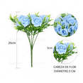 thumbnail image 2 of 5 Ramos Flores Rose Artificiales Rama Decorativa 35 Flores AZUL, 2 of 5