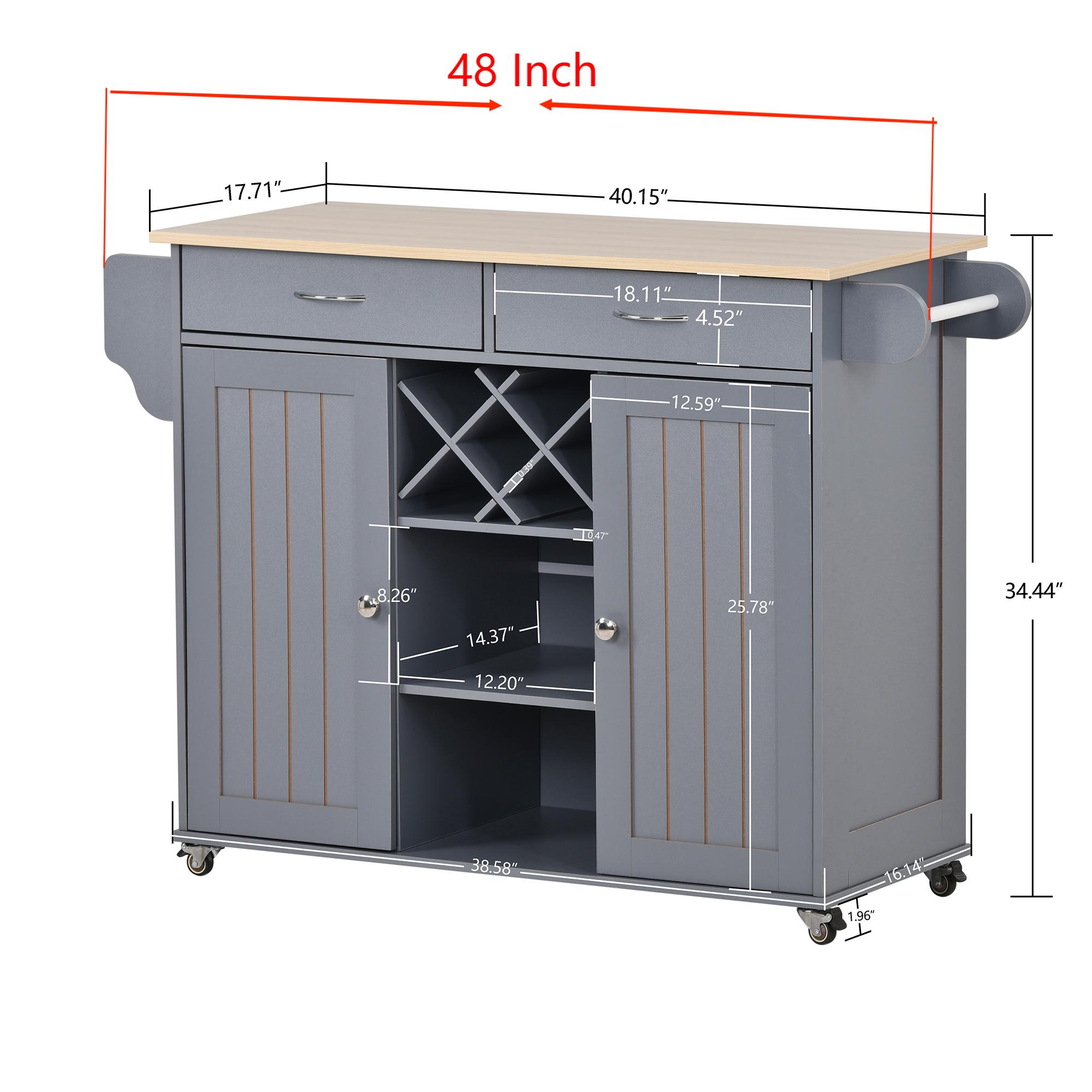 Bestier Coffee Bar Station, Kitchen Island Cart with Storage, Coffee Cart  with Drawer, Paper Towel Holder and Lockable Wheels, Bar Table for Dinning