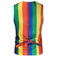 thumbnail image 3 of Mens Casual Rainbow Stripes Slim Vest, 3 of 5
