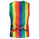 thumbnail image 3 of Mens Casual Rainbow Stripes Slim Vest, 3 of 5