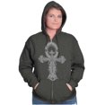 thumbnail image 4 of Ankh Egyptian Cross Symbolic Spiritual Zip Up Hoodie Men's Women's Brisco Brands S, 4 of 6