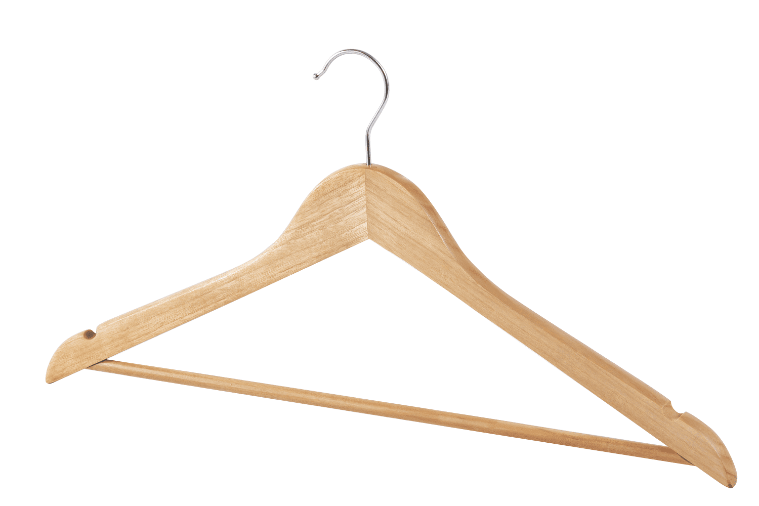 Mainstays-Pack de 20 Adulte Home Premium cintres en bois Paquet de 20 cintres en bois naturel