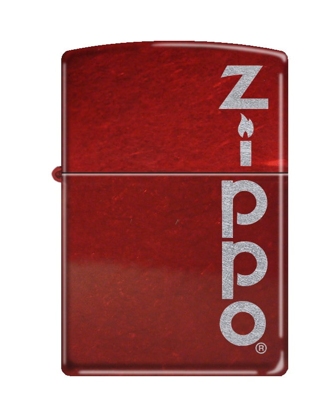 Zippo Custom Design Vertical on Candy Apple Red Windproof Collectible