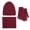 Red, variant on siminsem Winter Hat Scarf Gloves Set 3 Piece for Women - Warm Thickened Plush Fleece Lined Beanie Hat with Pom Pom, Touchscreen Gloves & Long Scarf, Outdoor Cold Weather Gift, Red,One Size