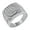 Silver, variant on PAURO Men's Stainless Steel Hip Hop Luxury Full Of Diamonds Exaggerated Ring Silver Size 10
